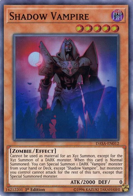 Shadow Vampire - Dark Saviors YuGiOh trading card