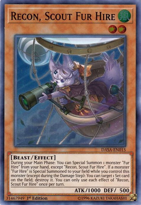 Recon, Scout Fur Hire - Dark Saviors YuGiOh trading card
