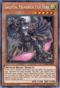 Sagitta, Maverick Fur Hire - Dark Saviors (DASA) #DASA-EN020 - Secret Rare YuGiOh Trading Card