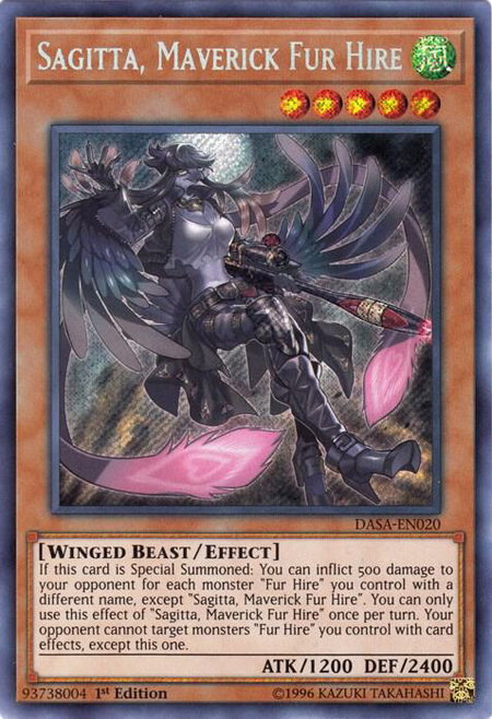 Sagitta, Maverick Fur Hire - Dark Saviors YuGiOh trading card