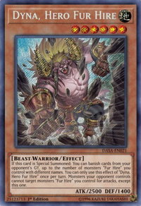 Dyna, Hero Fur Hire - Dark Saviors (DASA) #DASA-EN021 - Secret Rare YuGiOh Trading Card