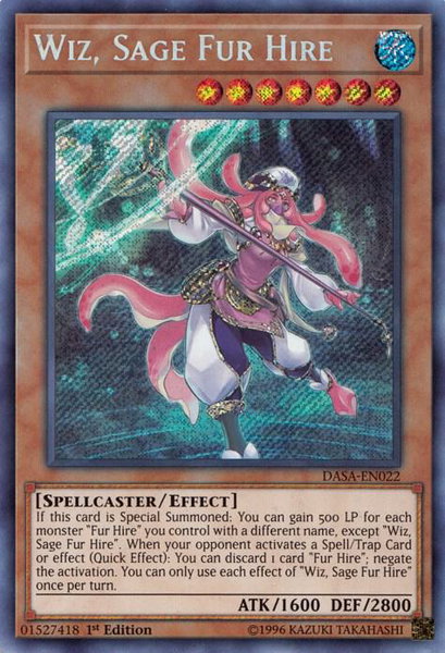 Wiz, Sage Fur Hire trading card from Dark Saviors Wiz, Sage Fur Hire - Dark Saviors YuGiOh trading card