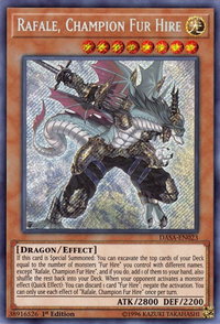 Rafale, Champion Fur Hire - Dark Saviors (DASA) #DASA-EN023 - Secret Rare YuGiOh Trading Card