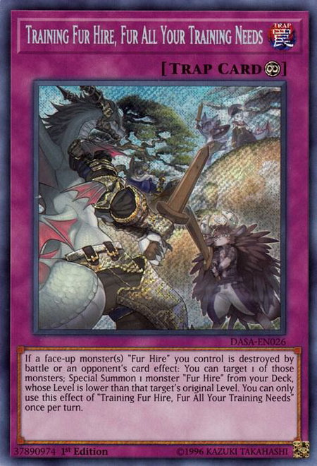 Training Fur Hire, Fur All Your Training Needs trading card from Dark Saviors Training Fur Hire, Fur All Your Training Needs - Dark Saviors YuGiOh trading card