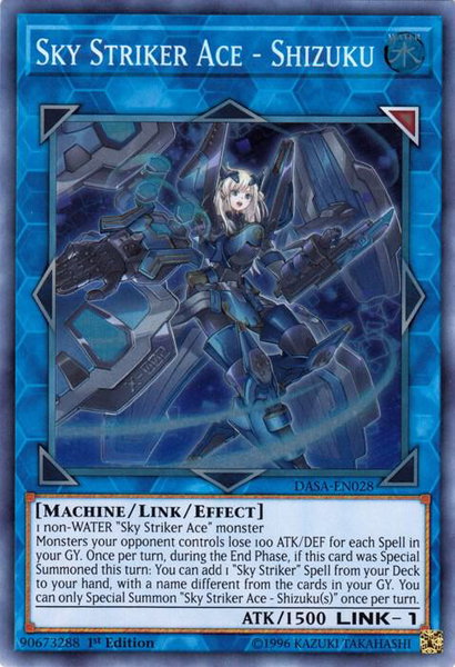 Sky Striker Ace - Shizuku - Dark Saviors YuGiOh trading card