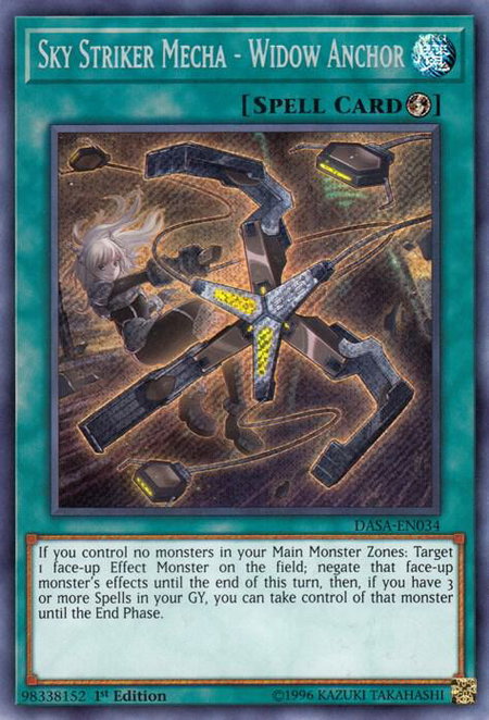 Sky Striker Mecha - Widow Anchor trading card from Dark Saviors Sky Striker Mecha - Widow Anchor - Dark Saviors YuGiOh trading card