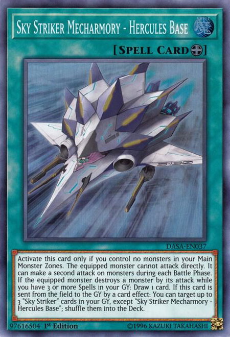 Sky Striker Mecharmory - Hercules Base trading card from Dark Saviors Sky Striker Mecharmory - Hercules Base - Dark Saviors YuGiOh trading card