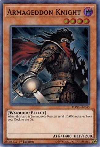 Armageddon Knight trading card from Dark Saviors Armageddon Knight - Dark Saviors YuGiOh trading card