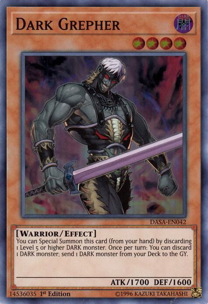 Dark Grepher trading card from Dark Saviors Dark Grepher - Dark Saviors YuGiOh trading card