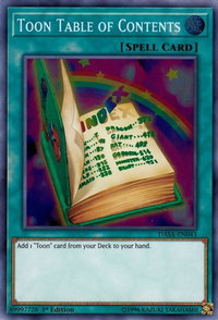 Toon Table of Contents - Dark Saviors (DASA) #DASA-EN043 - Super Rare YuGiOh Trading Card