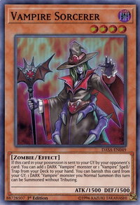 Vampire Sorcerer - Dark Saviors (DASA) #DASA-EN049 - Super Rare YuGiOh Trading Card