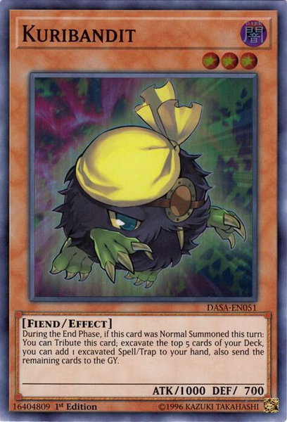 Kuribandit trading card from Dark Saviors Kuribandit - Dark Saviors YuGiOh trading card