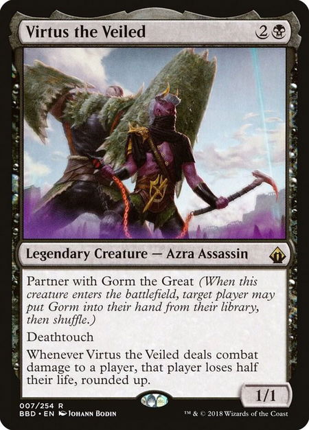 Virtus the Veiled trading card from Battlebond Virtus the Veiled - Battlebond Magic: The Gathering trading card