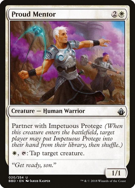 Proud Mentor - Battlebond Magic: The Gathering trading card