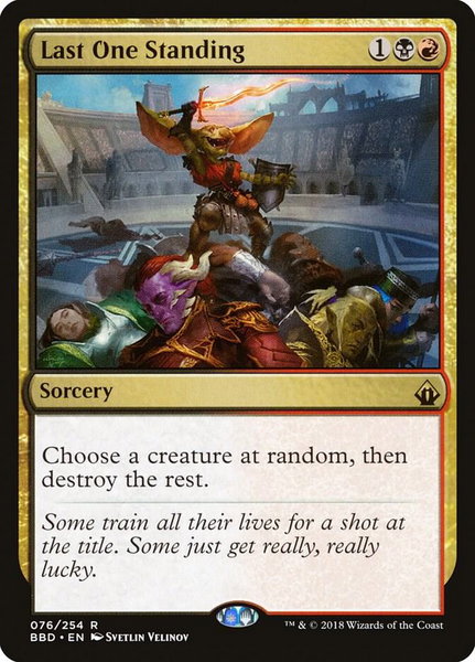 Last One Standing trading card from Battlebond Last One Standing - Battlebond Magic: The Gathering trading card