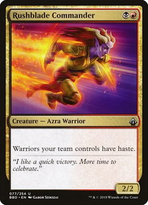Rushblade Commander - Battlebond (BBD) #77 - Uncommon Magic: The Gathering Trading Card