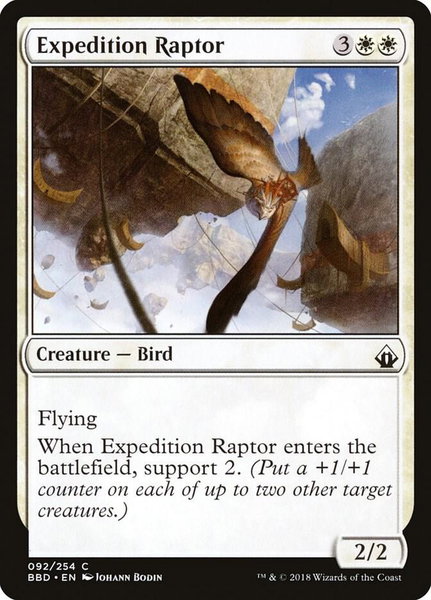 Expedition Raptor trading card from Battlebond Expedition Raptor - Battlebond Magic: The Gathering trading card
