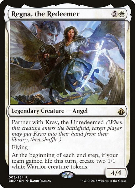 Regna, the Redeemer trading card from Battlebond Regna, the Redeemer - Battlebond Magic: The Gathering trading card