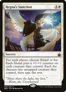 Regna's Sanction - Battlebond (BBD) #30 - Rare Magic: The Gathering Trading Card