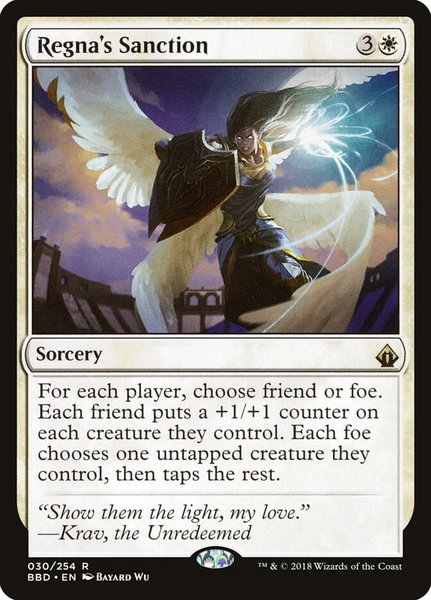 Regna's Sanction - Battlebond Magic: The Gathering trading card