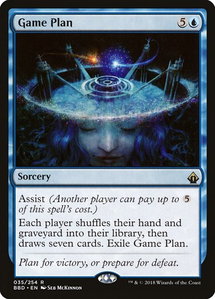 Game Plan - Battlebond (BBD) #35 - Rare Magic: The Gathering Trading Card