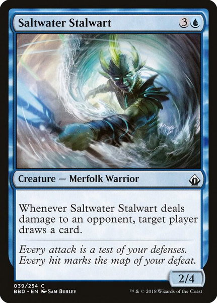Saltwater Stalwart - Battlebond Magic: The Gathering trading card