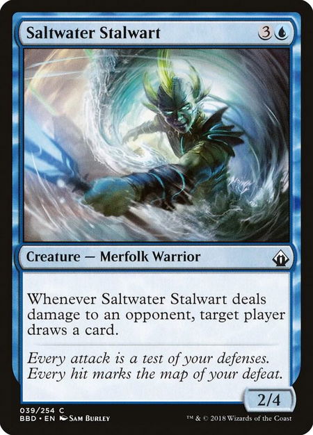 Saltwater Stalwart - Battlebond Magic: The Gathering trading card