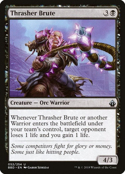 Thrasher Brute trading card from Battlebond Thrasher Brute - Battlebond Magic: The Gathering trading card