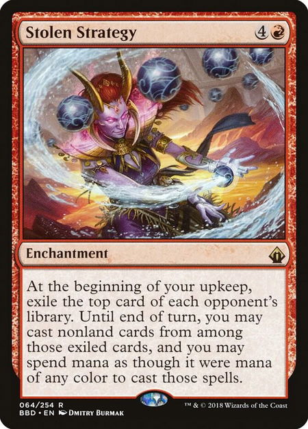 Stolen Strategy trading card from Battlebond Stolen Strategy - Battlebond Magic: The Gathering trading card