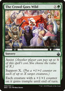 The Crowd Goes Wild - Battlebond (BBD) #68 - Uncommon Magic: The Gathering Trading Card