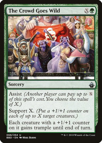 The Crowd Goes Wild trading card from Battlebond The Crowd Goes Wild - Battlebond Magic: The Gathering trading card