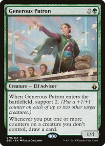 Generous Patron - Battlebond (BBD) #70 - Rare Magic: The Gathering Trading Card