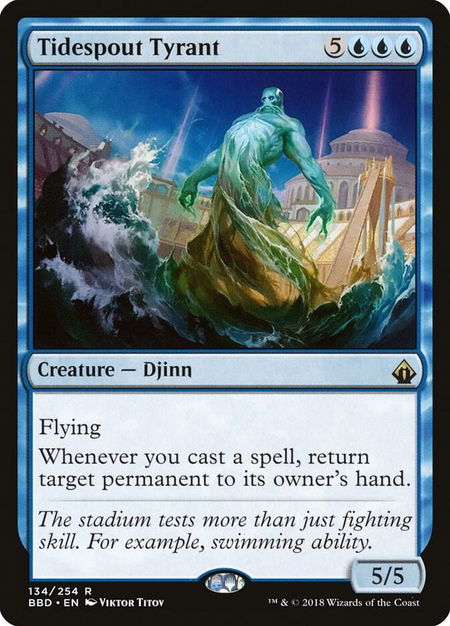 Tidespout Tyrant trading card from Battlebond Tidespout Tyrant - Battlebond Magic: The Gathering trading card