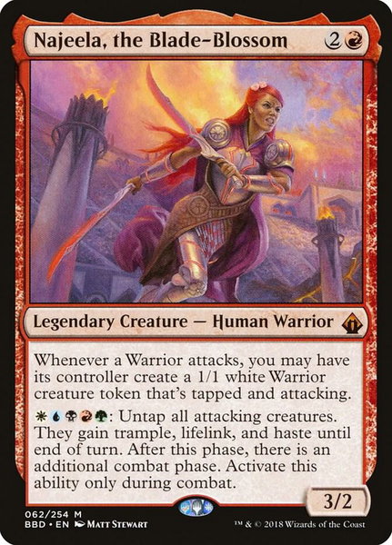 Najeela, the Blade-Blossom - Battlebond Magic: The Gathering trading card