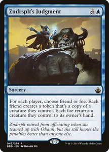 Zndrsplt's Judgment - Battlebond (BBD) #43 - Rare Magic: The Gathering Trading Card