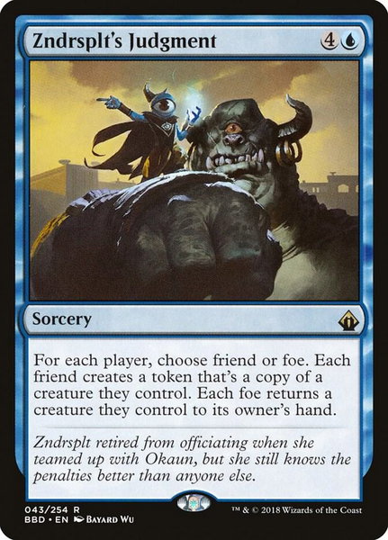 Zndrsplt's Judgment - Battlebond Magic: The Gathering trading card