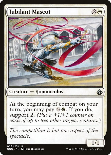 Jubilant Mascot trading card from Battlebond Jubilant Mascot - Battlebond Magic: The Gathering trading card