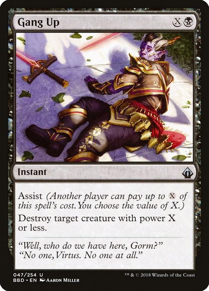 Gang Up trading card from Battlebond Gang Up - Battlebond Magic: The Gathering trading card