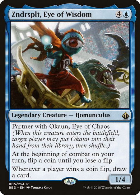 Zndrsplt, Eye of Wisdom - Battlebond Magic: The Gathering trading card