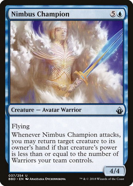 Nimbus Champion trading card from Battlebond Nimbus Champion - Battlebond Magic: The Gathering trading card