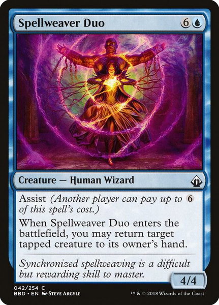 Spellweaver Duo - Battlebond Magic: The Gathering trading card