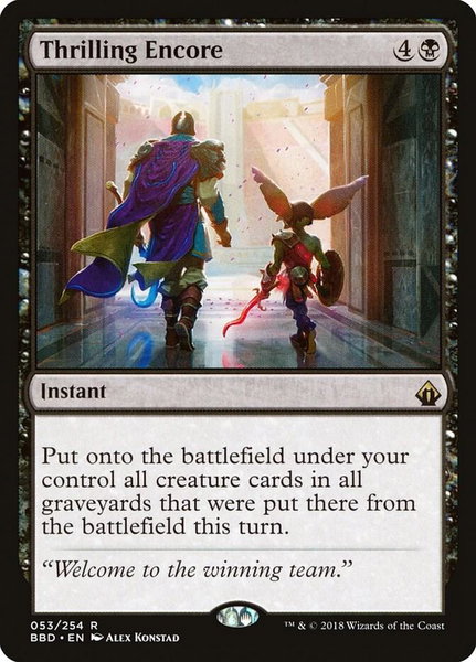 Thrilling Encore - Battlebond Magic: The Gathering trading card