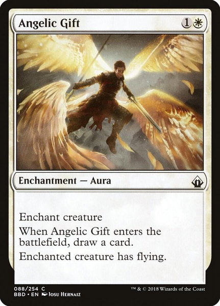Angelic Gift trading card from Battlebond Angelic Gift - Battlebond Magic: The Gathering trading card
