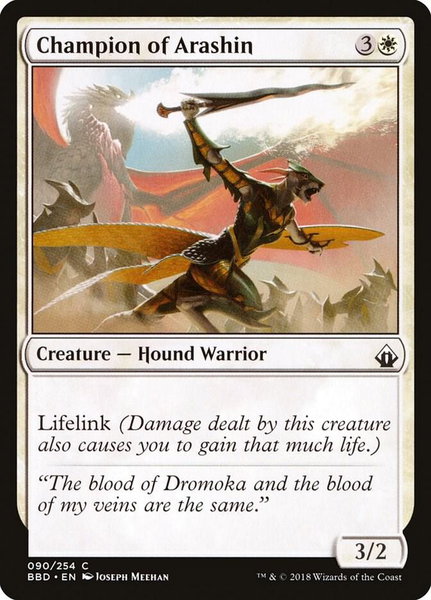Champion of Arashin - Battlebond Magic: The Gathering trading card
