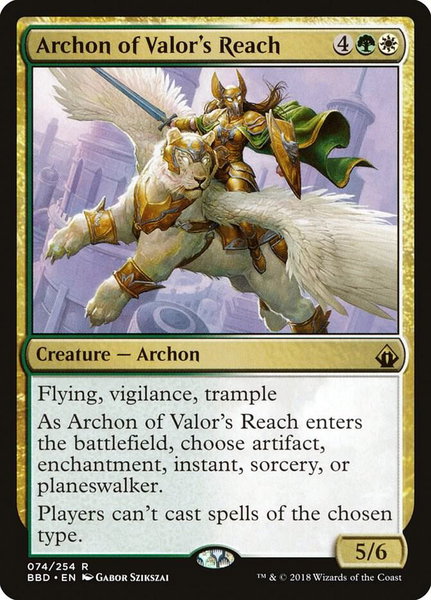 Archon of Valor's Reach - Battlebond Magic: The Gathering trading card