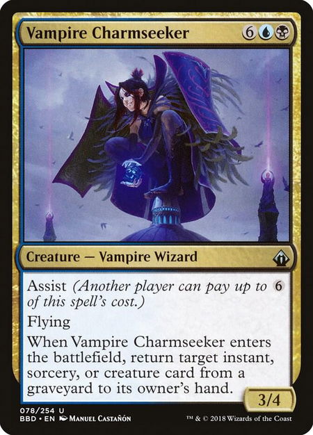 Vampire Charmseeker - Battlebond Magic: The Gathering trading card