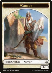 Warrior Token - Battlebond (BBD) #2 - Token Magic: The Gathering Trading Card
