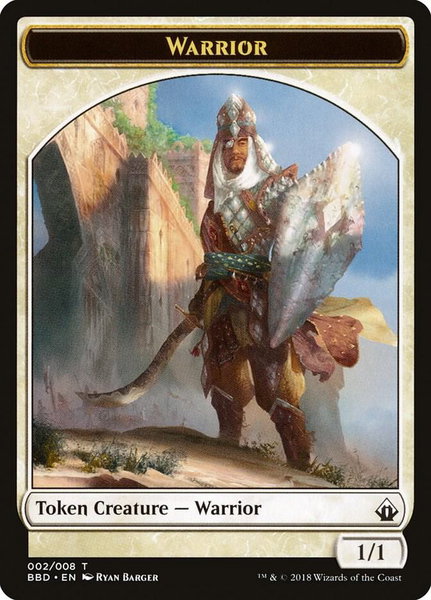 Warrior Token trading card from Battlebond Warrior Token - Battlebond Magic: The Gathering trading card