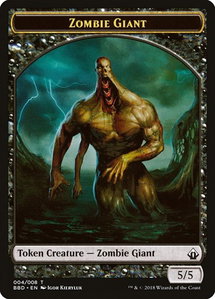 Zombie Giant Token - Battlebond (BBD) #4 - Token Magic: The Gathering Trading Card