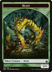 Beast Token - Battlebond (BBD) #5 - Token Magic: The Gathering Trading Card